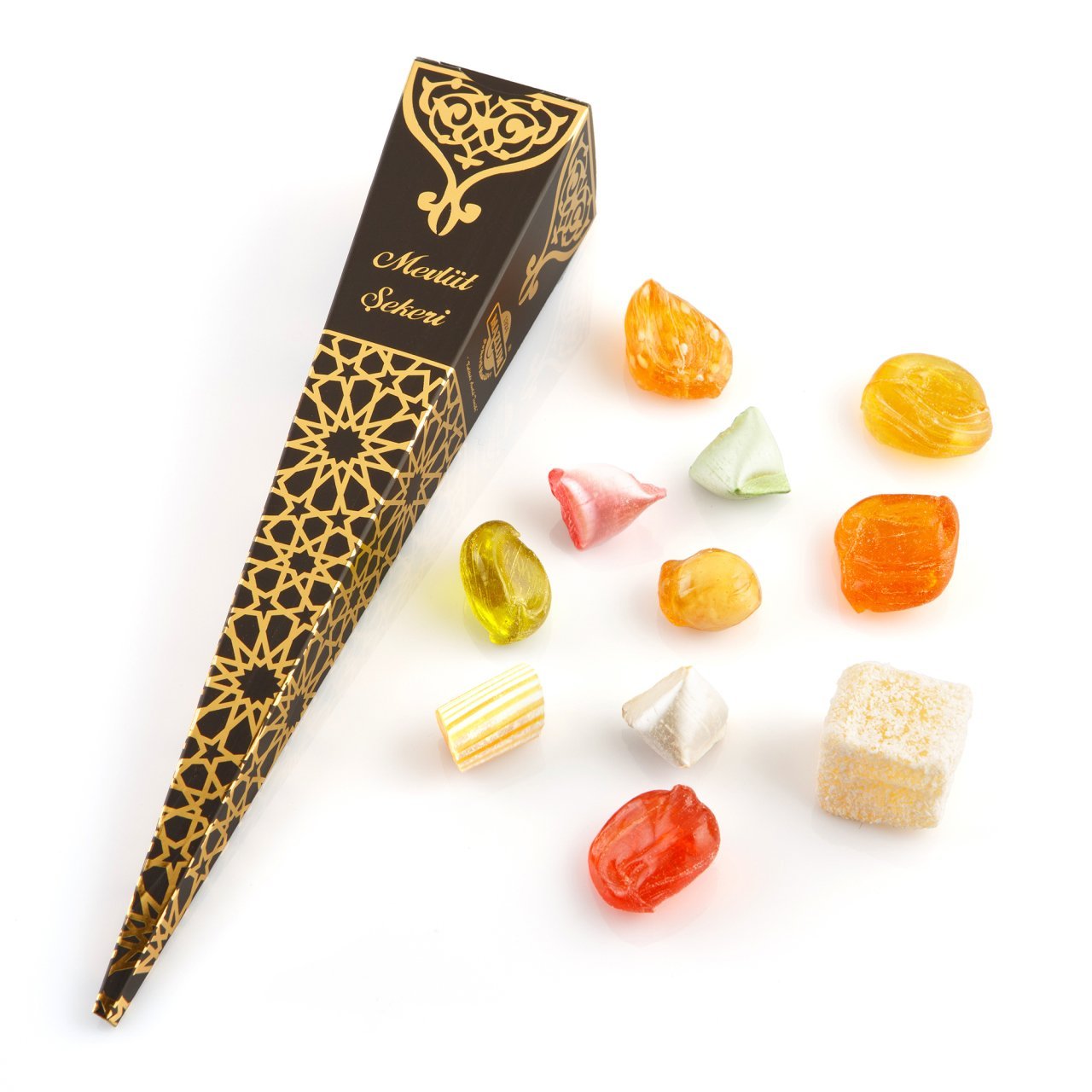 Karışık Akide ve Lokum Mevlüt Şekeri Karton Külah